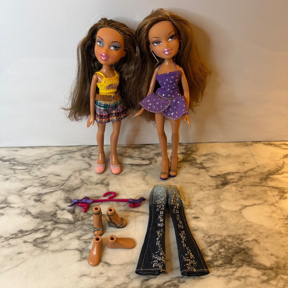 Bratz Yasmin Doll Lot 2001 MGA Passion 4 Fashion Dress Top Flare Jeans Y2K
